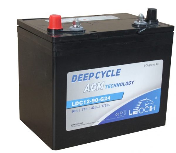 LEOCH LDC12-90-G24-T Deep-Cycle Batterij - 12V 90Ah
