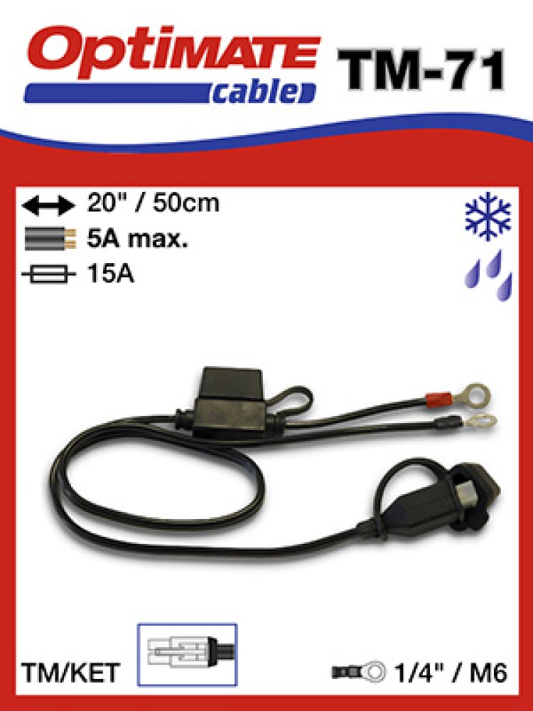 Câble avec cosses M6 fusible 15A