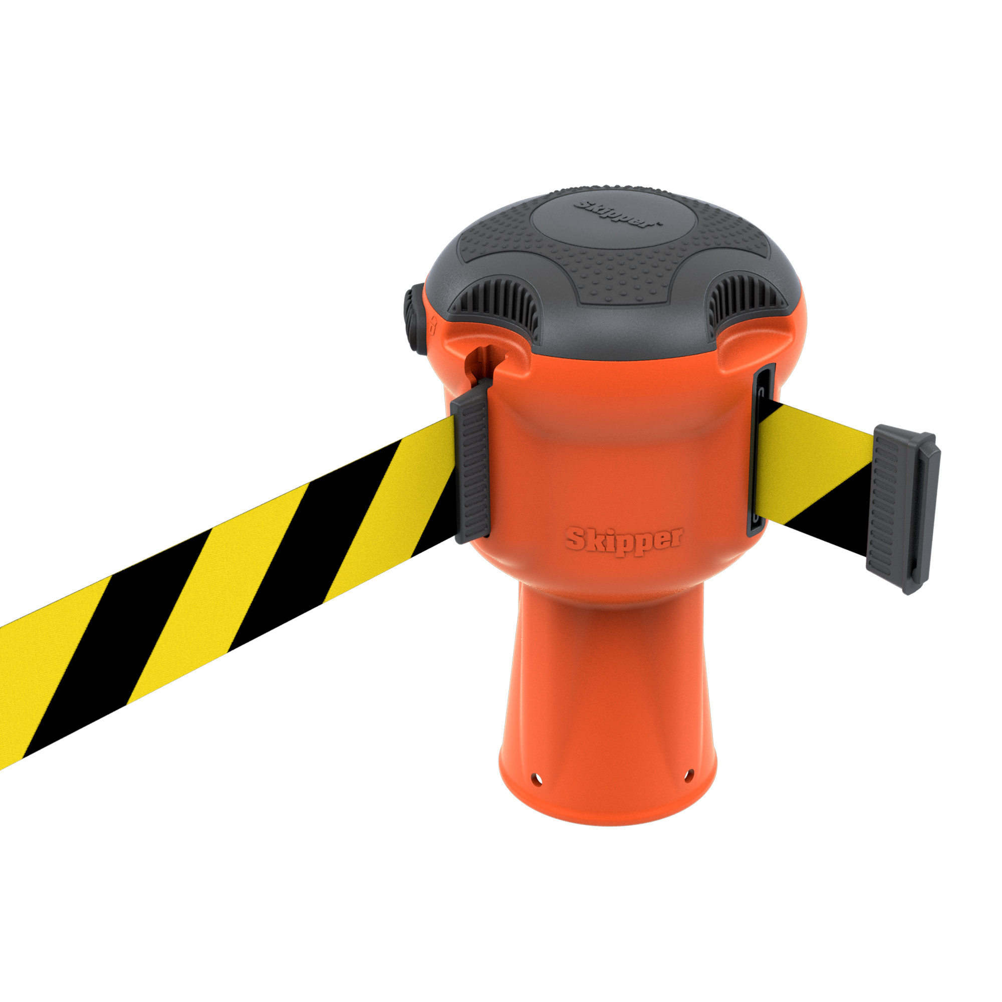 Skipper Retractable Unit For Barrier (Orange with black/yellow tape)