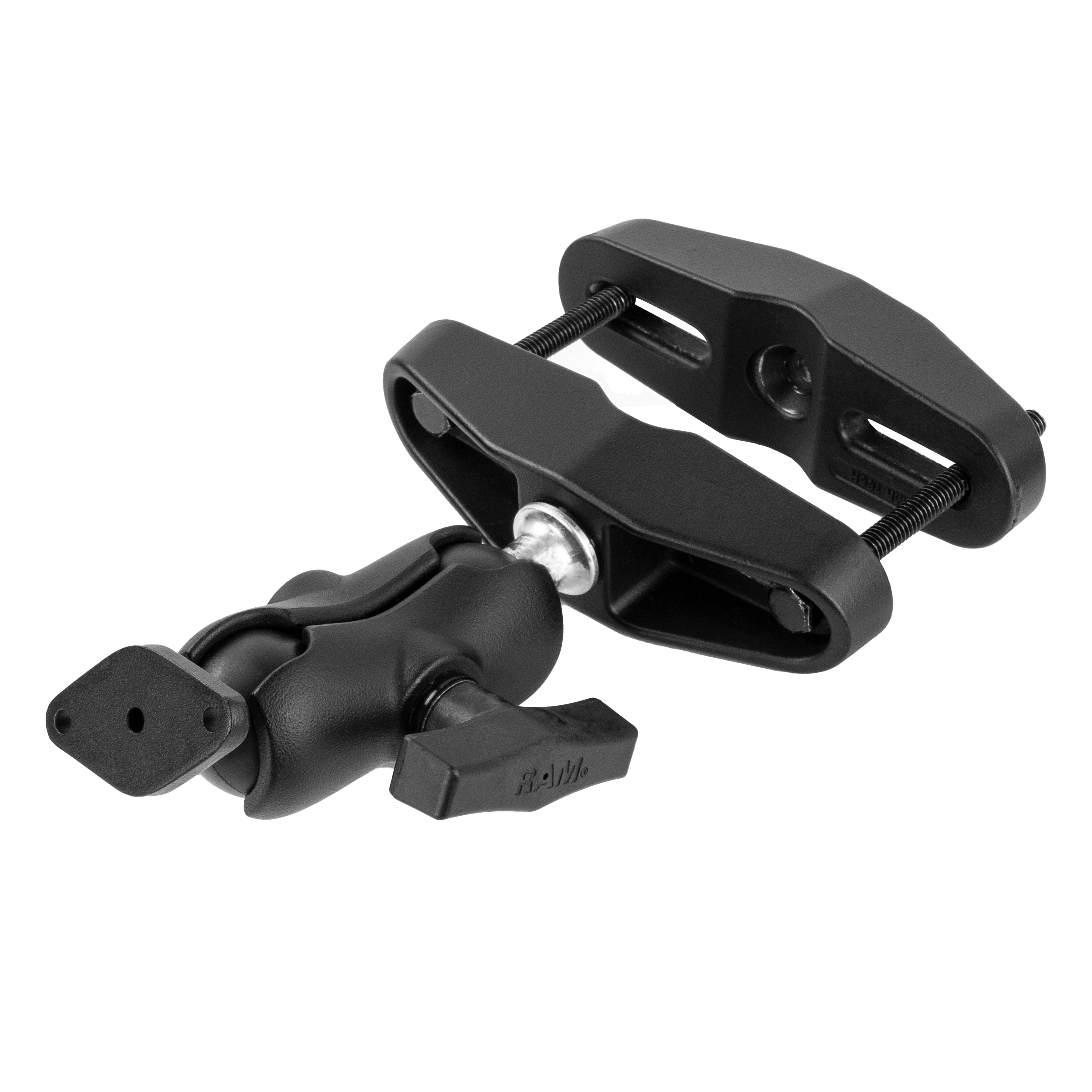 RAM® universele paalklemhouder met diamantplaat - C-formaat korte arm