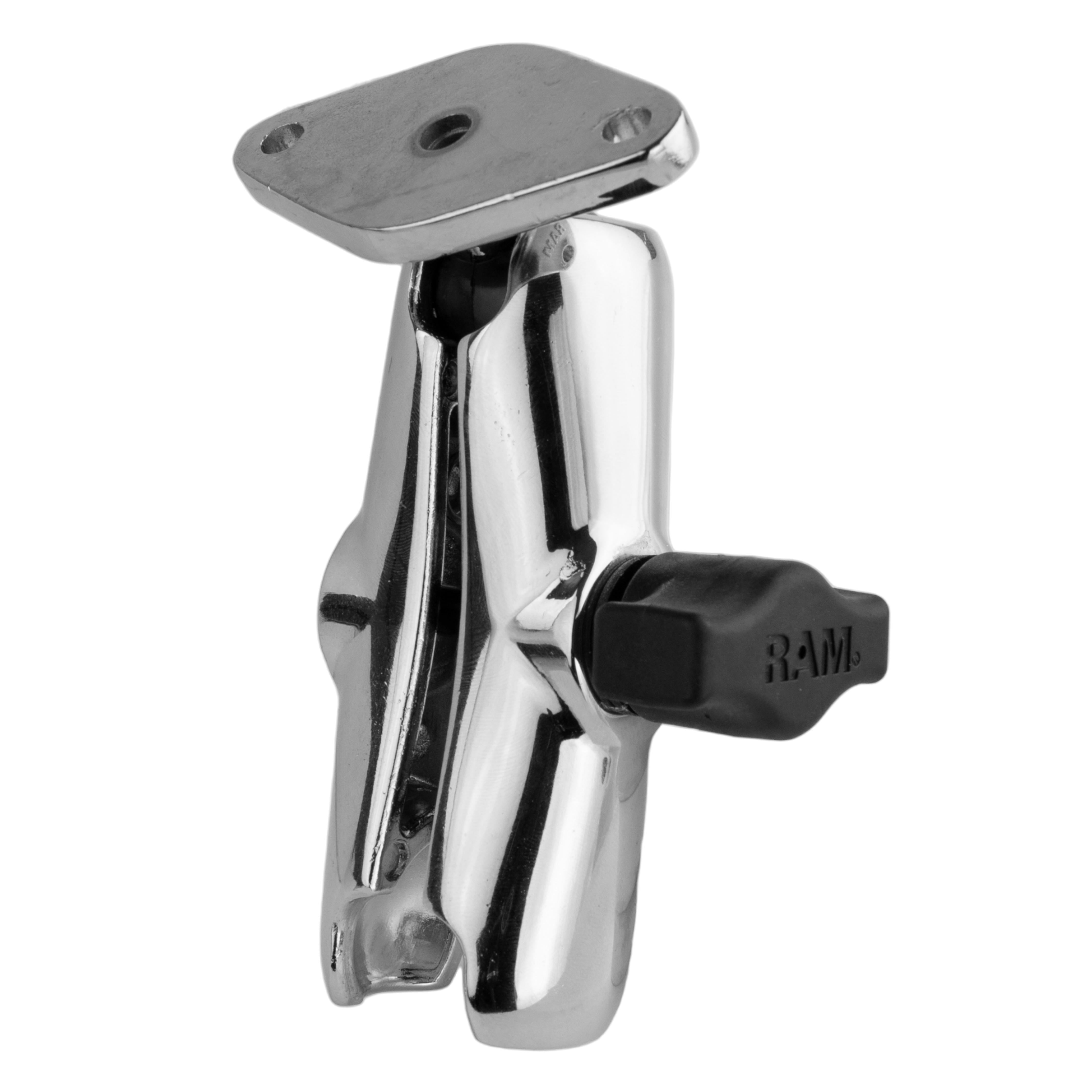 Braccio RAM® cromato a doppia cavità con piastra a diamante - braccio medio