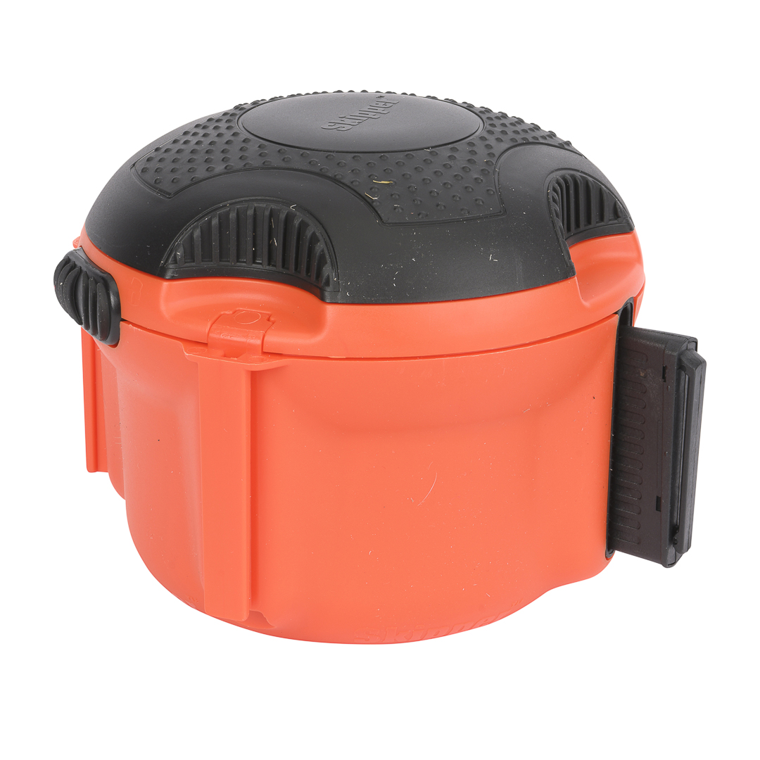 Skipper XS intrekbare barrière‑unit zwart/geel – SKIPPER‑XS01‑ZWART/GEEL