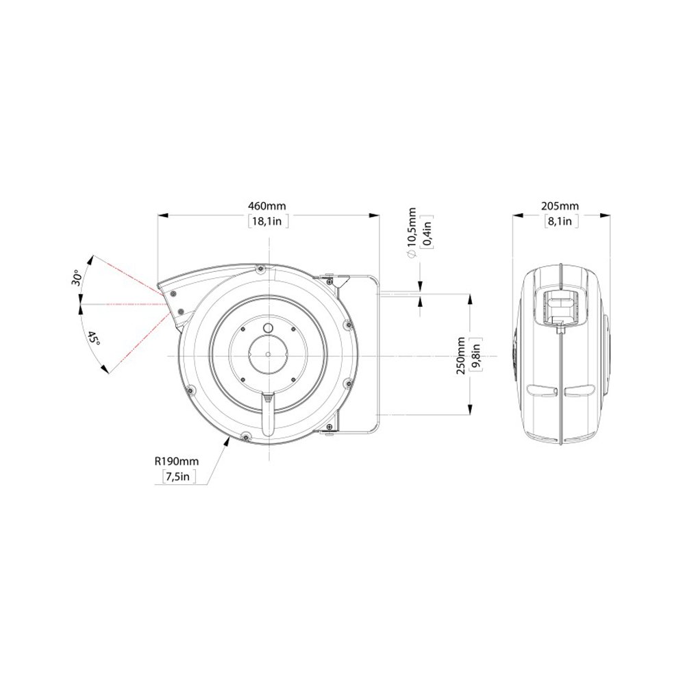 Kabeltromle 3x2,5mm² 23+2m Igus