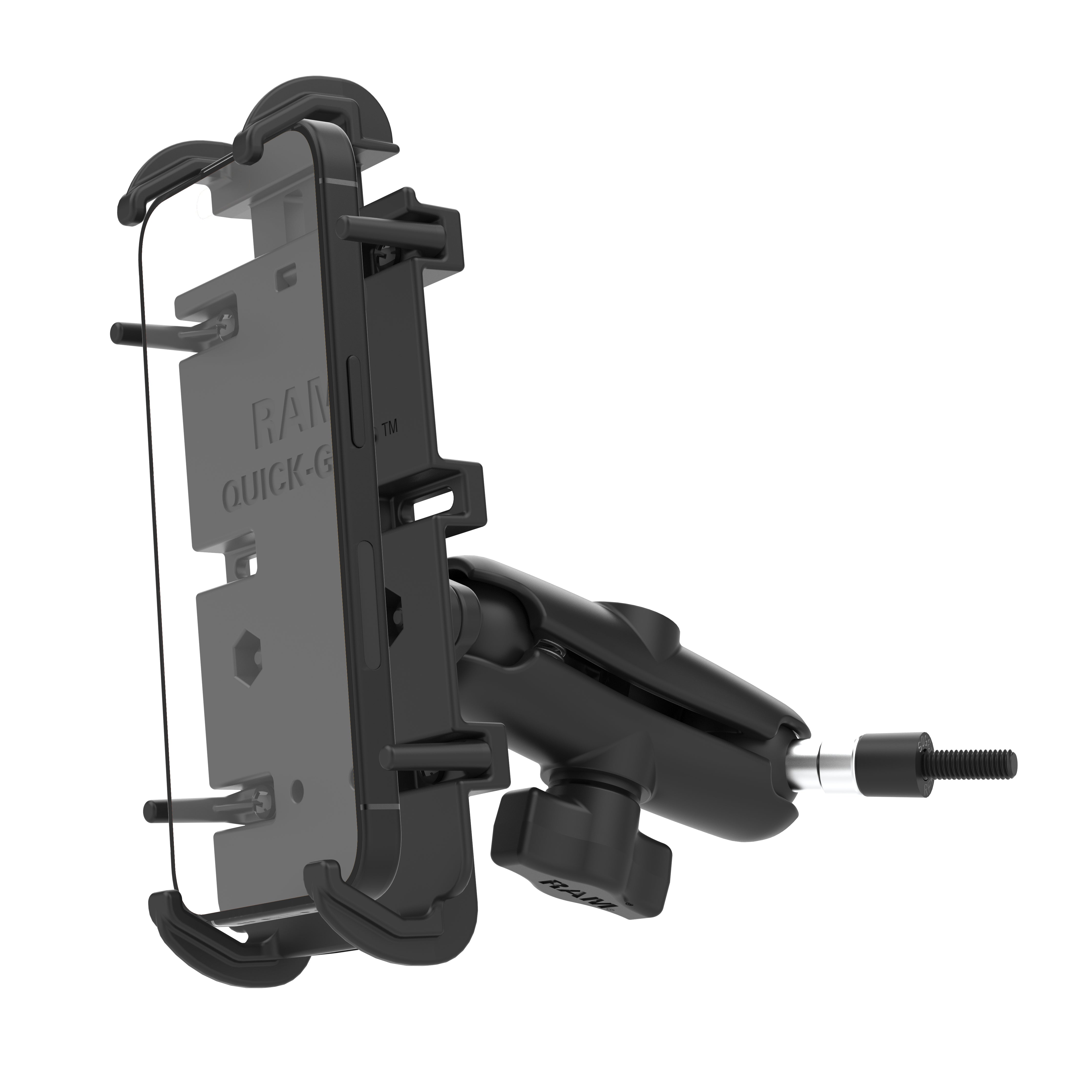 RAM® Quick-Grip™ XL telefoonhouder met handgreep & A-stijl M6 boutbasis