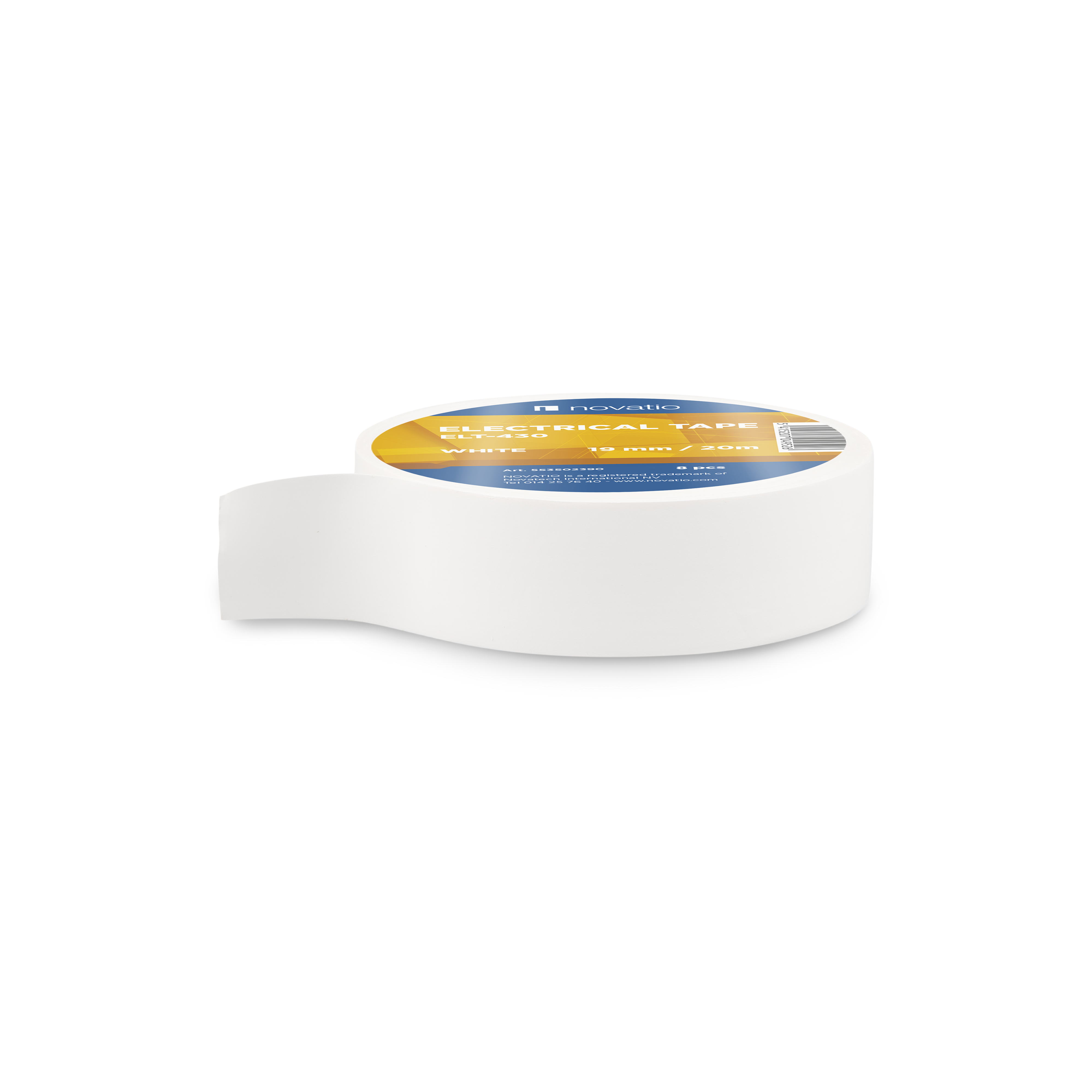 Novatio Electrical Tape Blanc 19MMx20M 1=8PCS