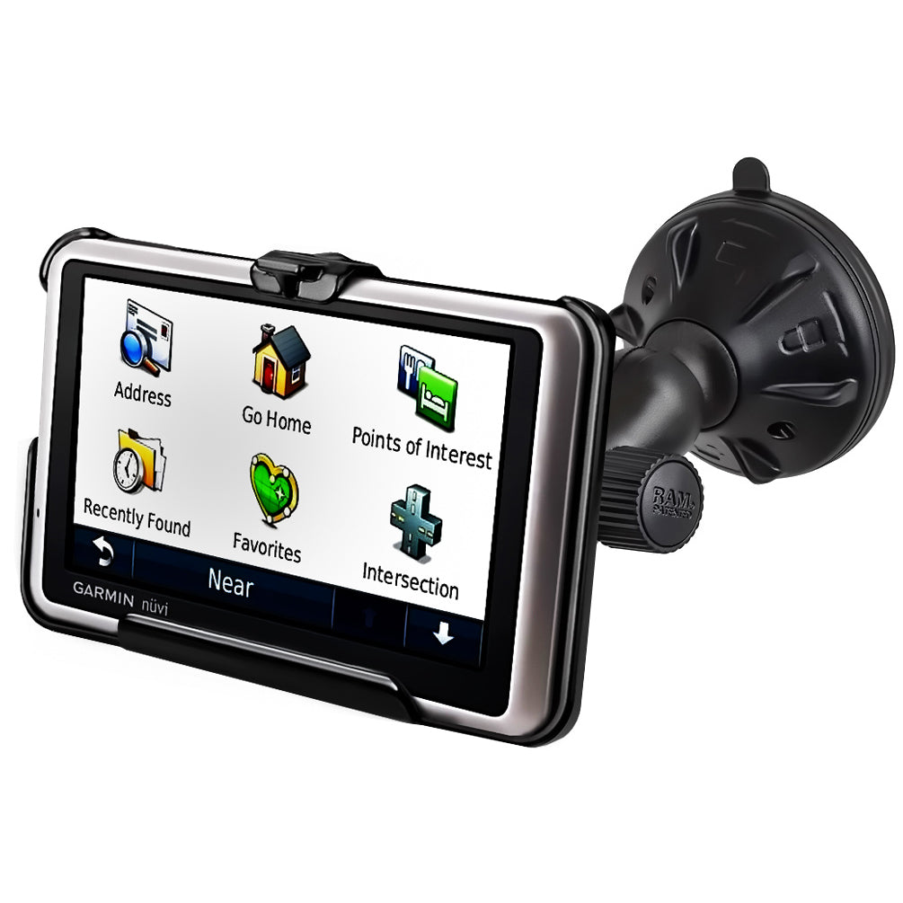 RAM® Twist-Lock™ low-profile zuignaphouder voor Garmin nuvi 1300 + meer