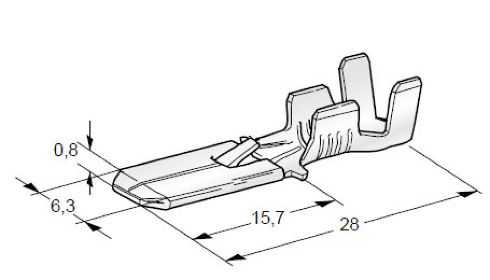Kabelsko M630 med tand 0,75-2mm²