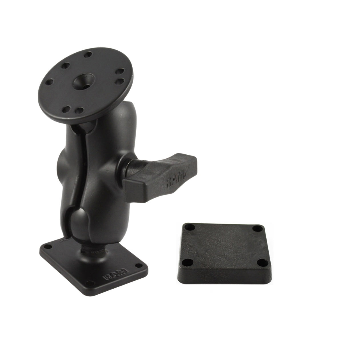 RAM® dubbele kogelhouder – composiet montageplaat kort
