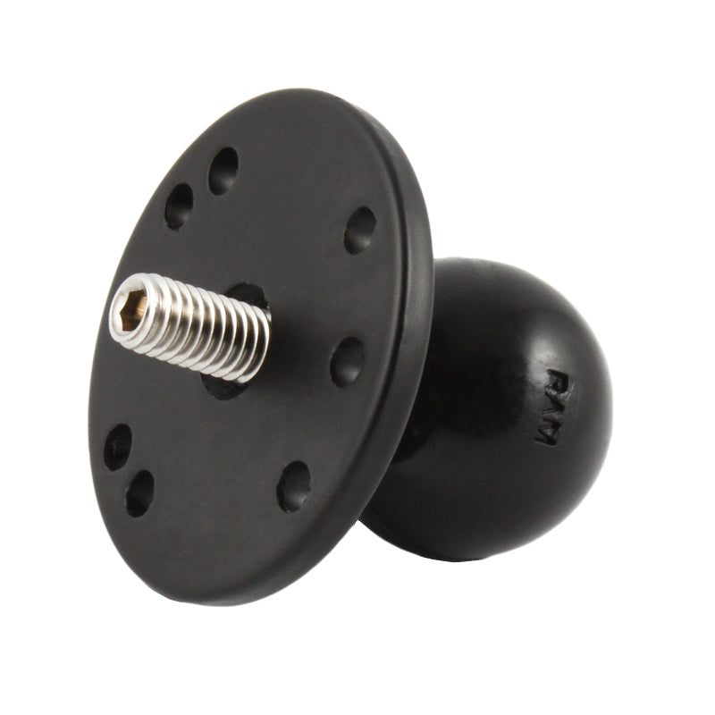 RAM® ball adapter with round plate and 3/8"-16 threaded stud