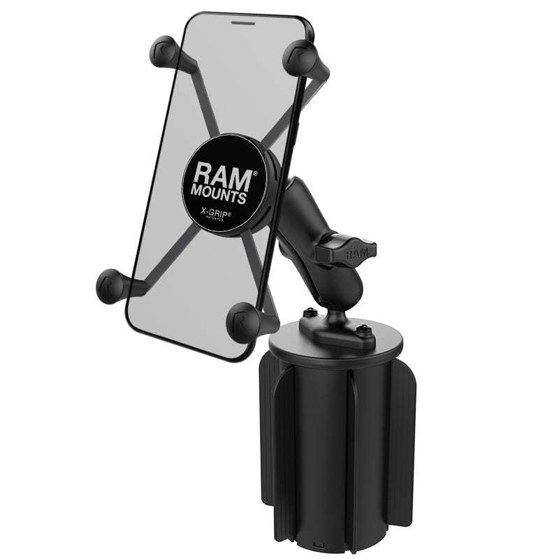 RAM® X-Grip® houder voor grote telefoons met RAM-A-CAN™ II bekerhouderbasis