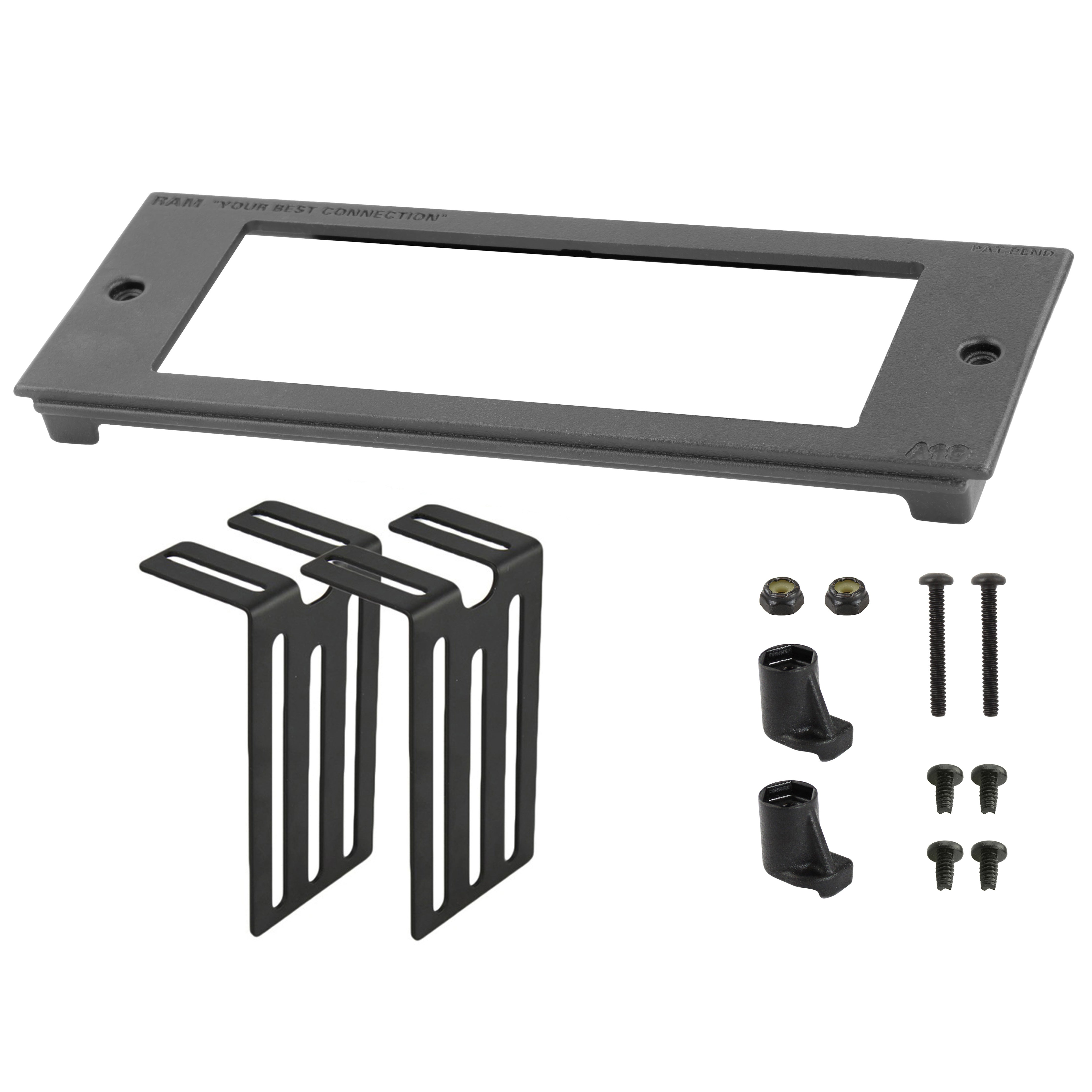RAM® Tough-Box™ 3" specialtilpasset frontplade til enheder på 6,1" x 2,2"