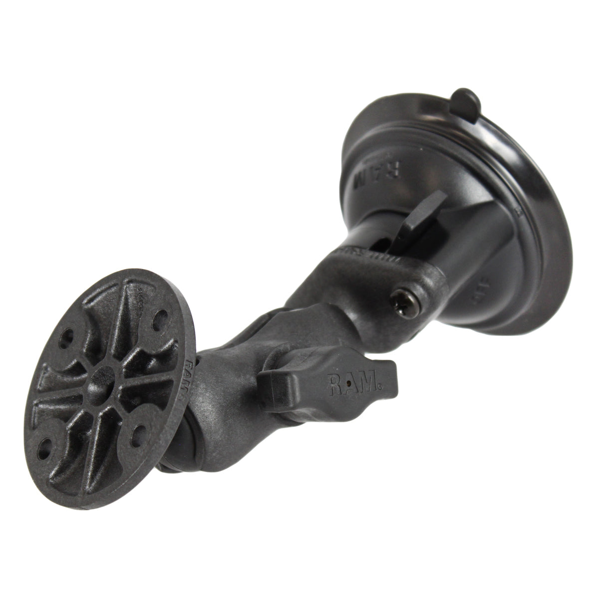 RAM® Twist-Lock™ composite suction cup mount with round plate - short