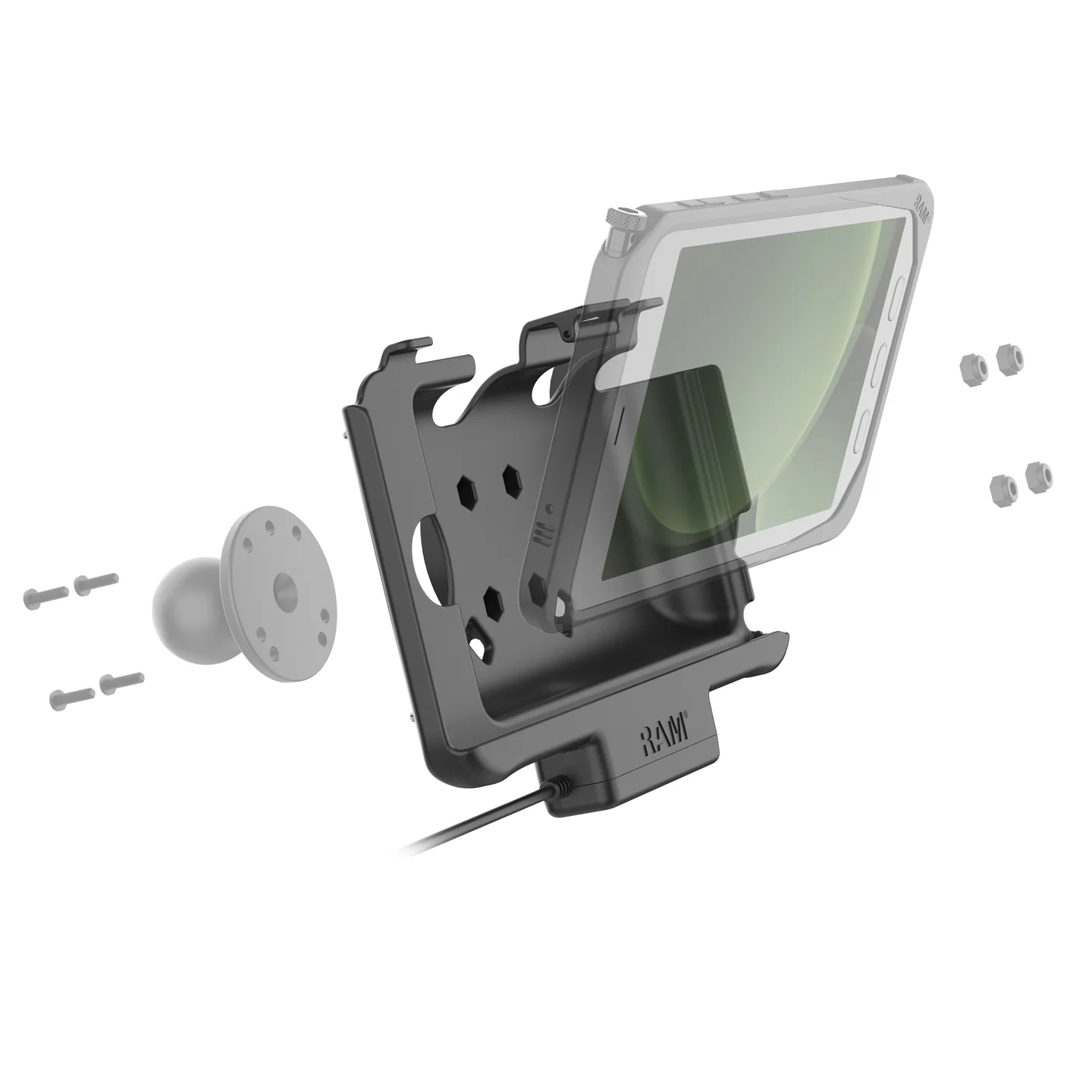 Dock USB-C Alimentado RAM® para Tab Active5 & 3 com Carregador em Hardwire