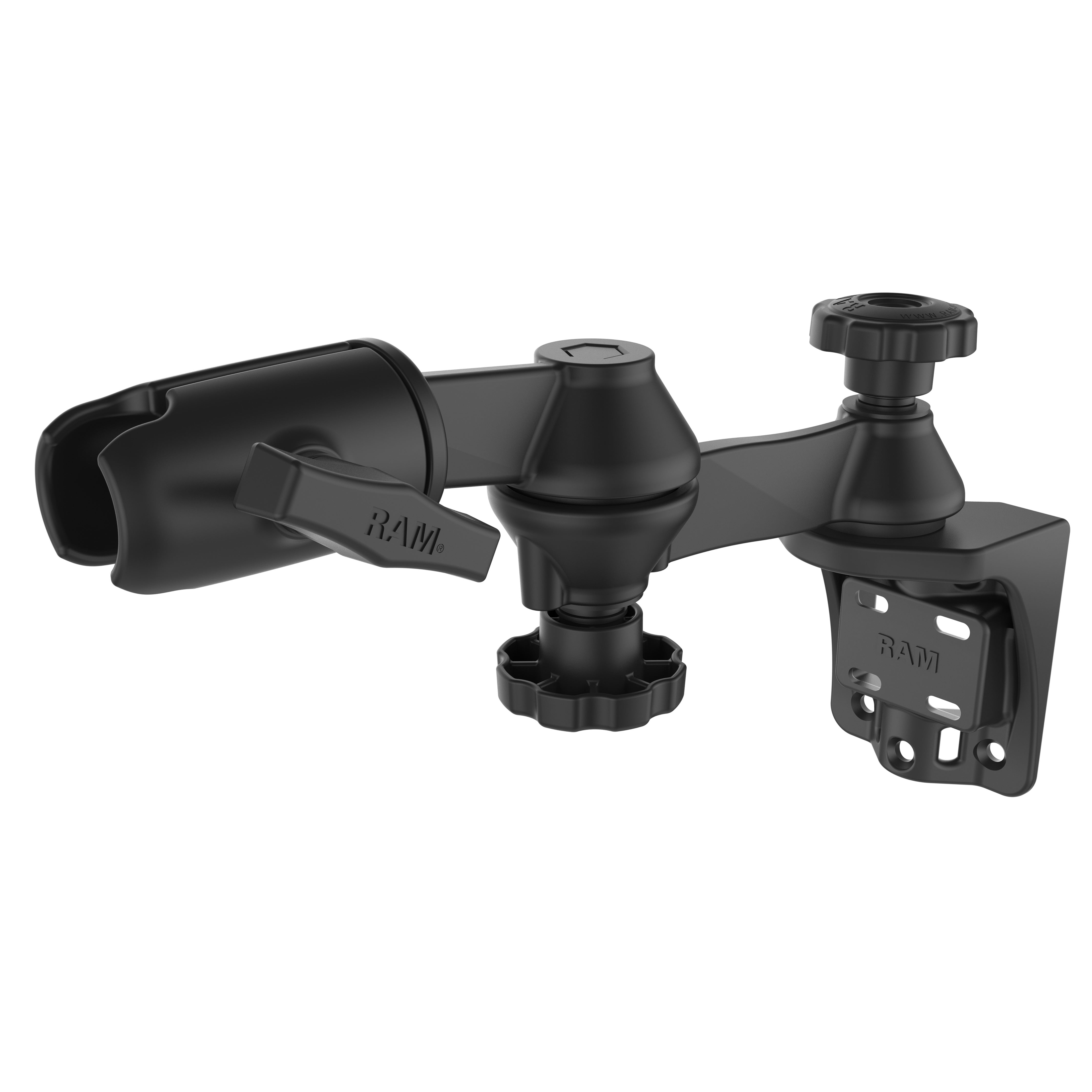 RAM® verticale 12" zwenkarmhouder met draaibare komarm