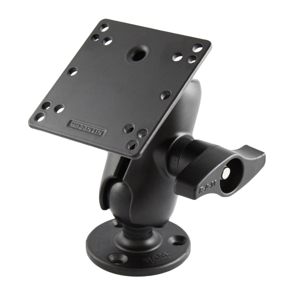 RAM® dobbelt kugleholder med 100x100mm VESA-plade - D-format kort