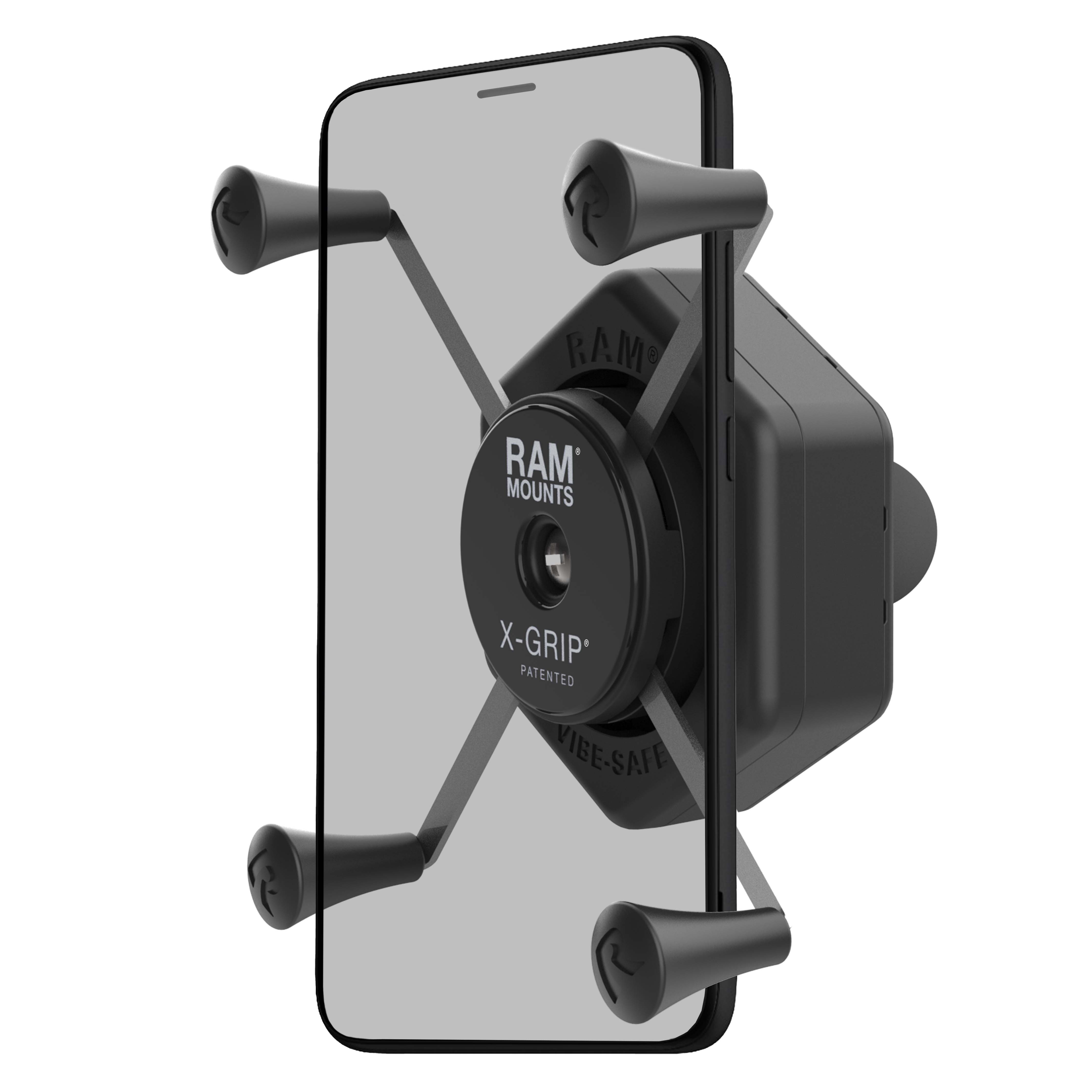 RAM® X-Grip® houder voor grote telefoons met kogel & Vibe-Safe™ adapter