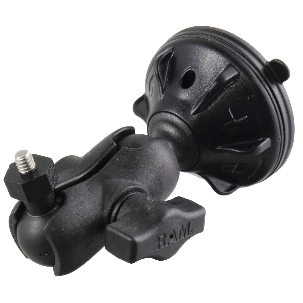 RAM® Twist-Lock™ low-profile zuignaphouder met 1/4"-20 camera-adapter
