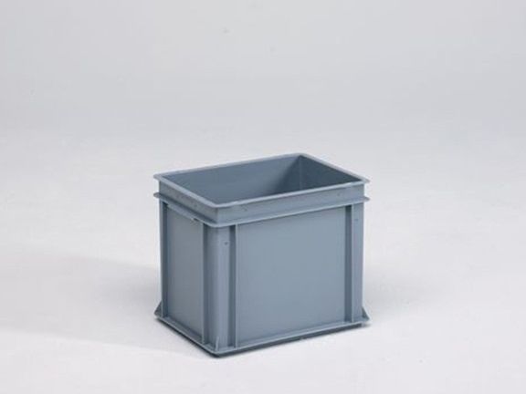 Euronorm stacking box, Normbox, 400x300x325 mm, 30 litres grey virgin plastic
