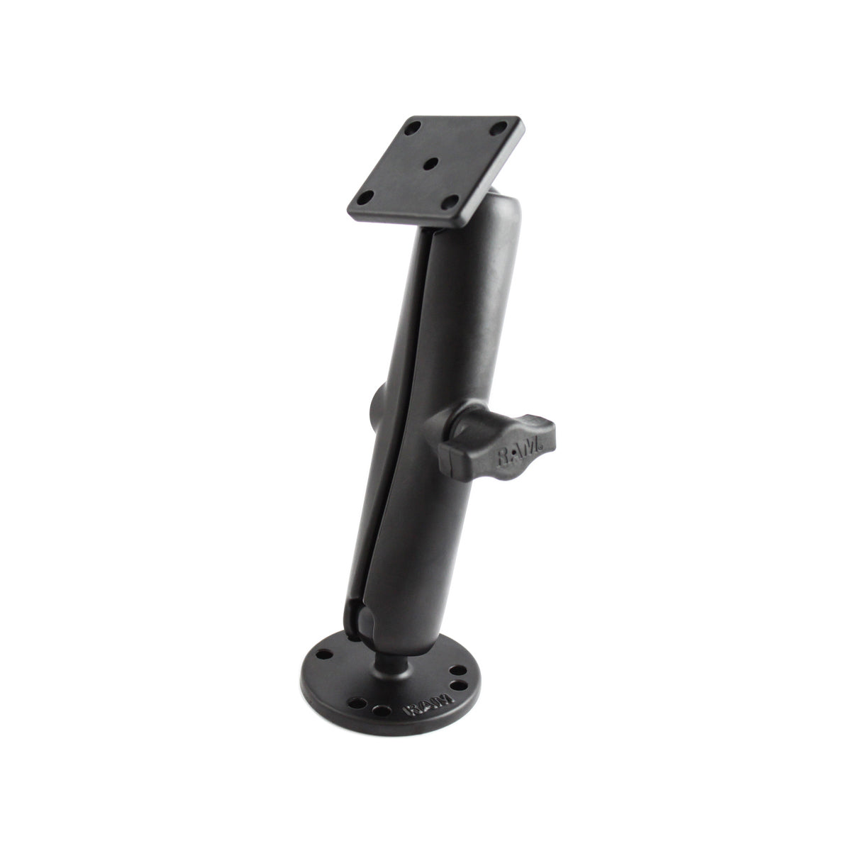 RAM® dubbele kogel-inschroefhouder met rechthoekige AMPS-plaat – lang