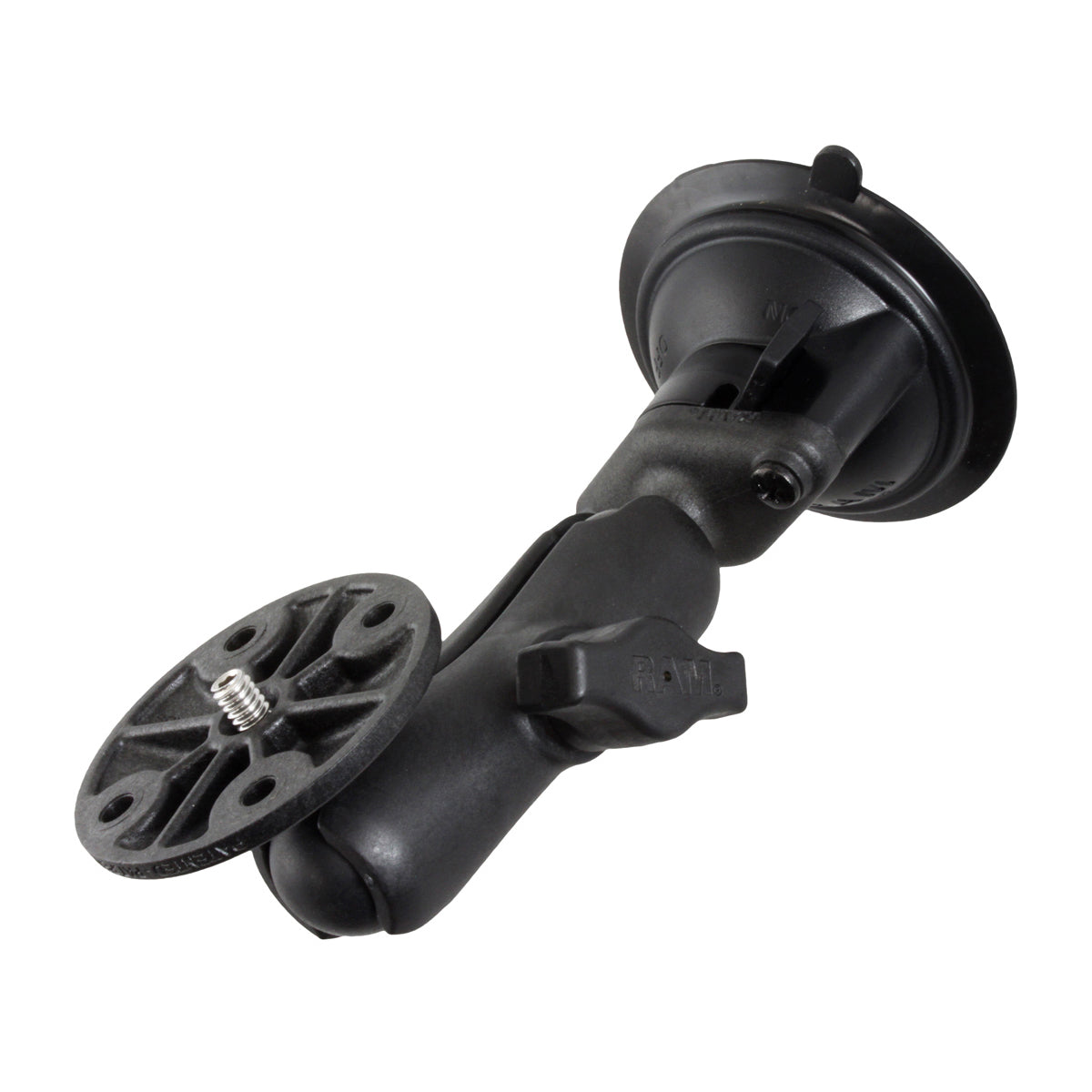 RAM® Twist-Lock™ composiet zuignaphouder met ronde plaat & 1/4"-20 draadpen