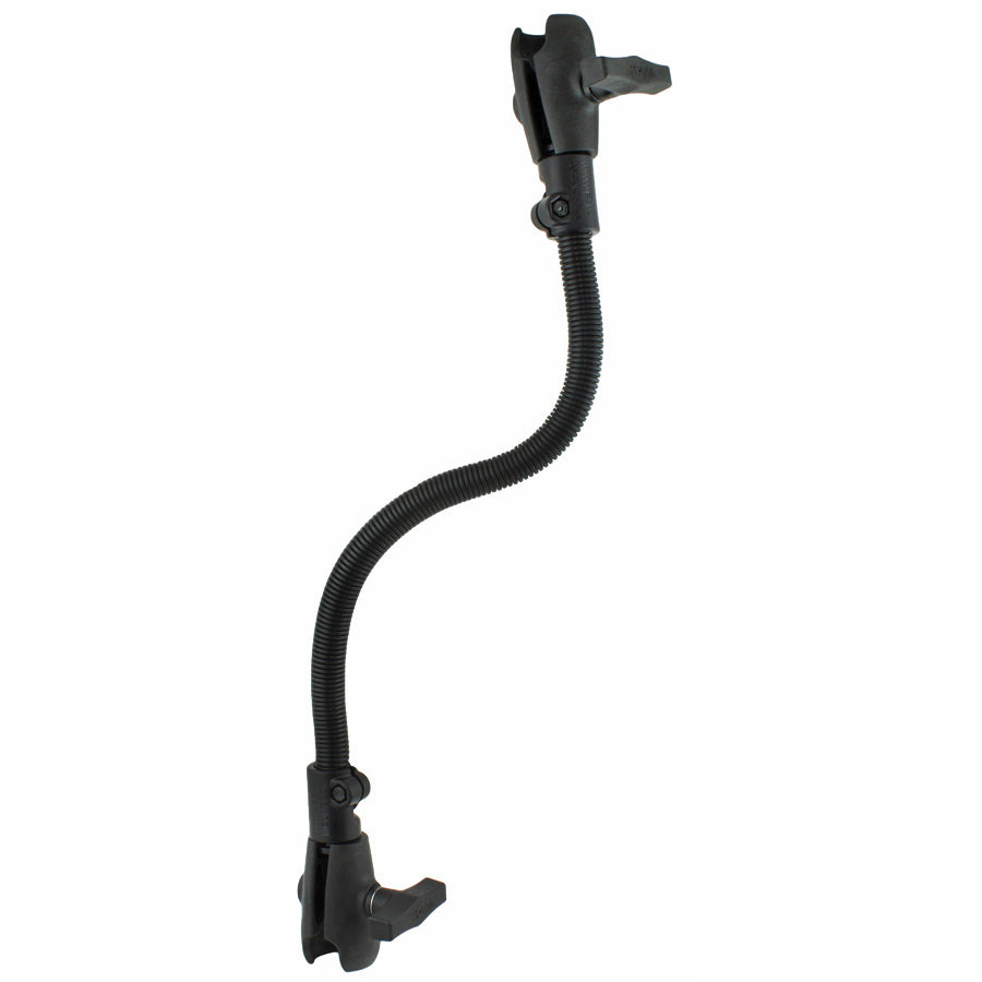 RAM® Flex-Arm™ met 18" aluminium staaf en twee enkele komarmen