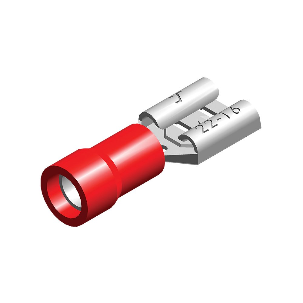 Cosse de câble 6,3mm femelle rouge 541