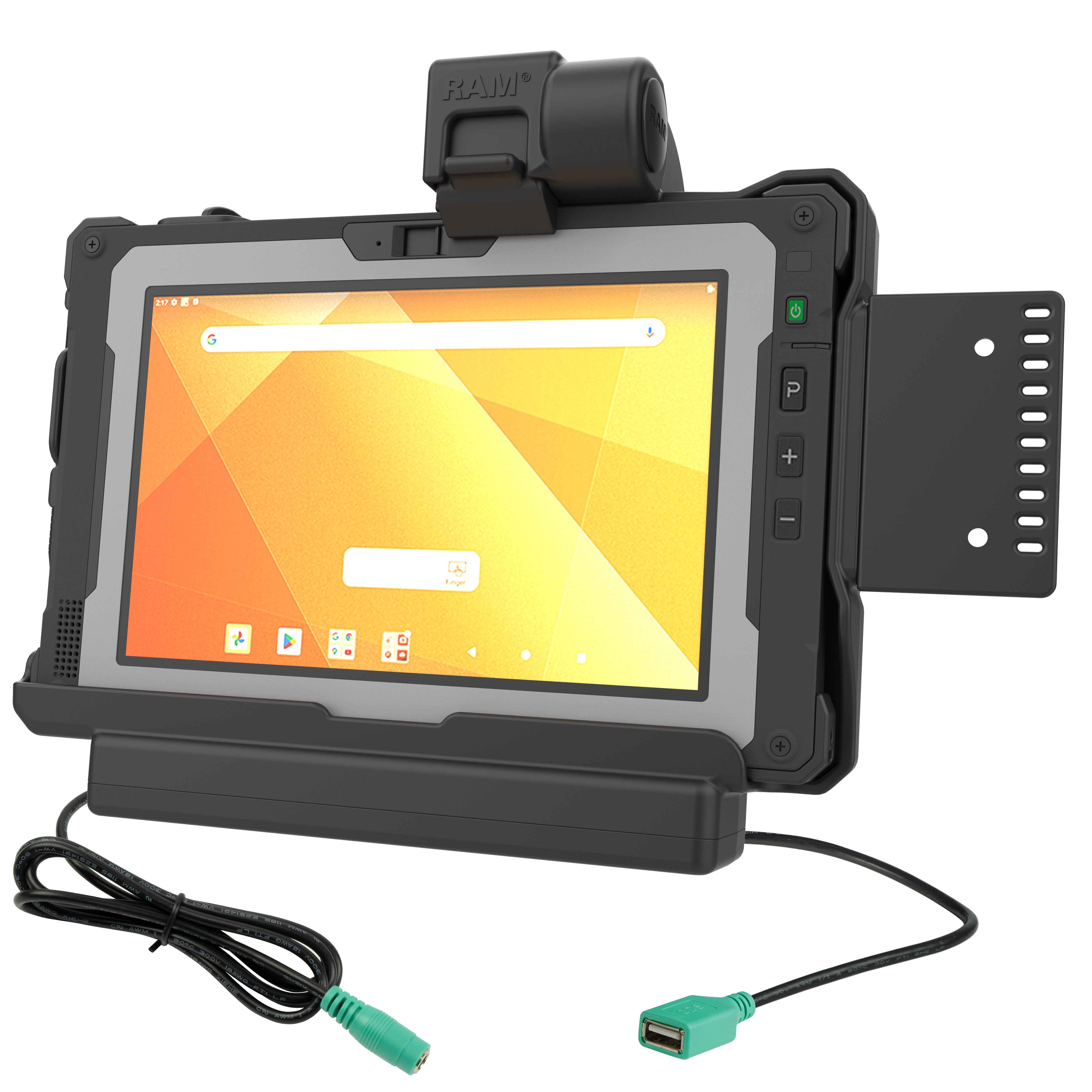 RAM® strøm + data dock til Getac ZX80