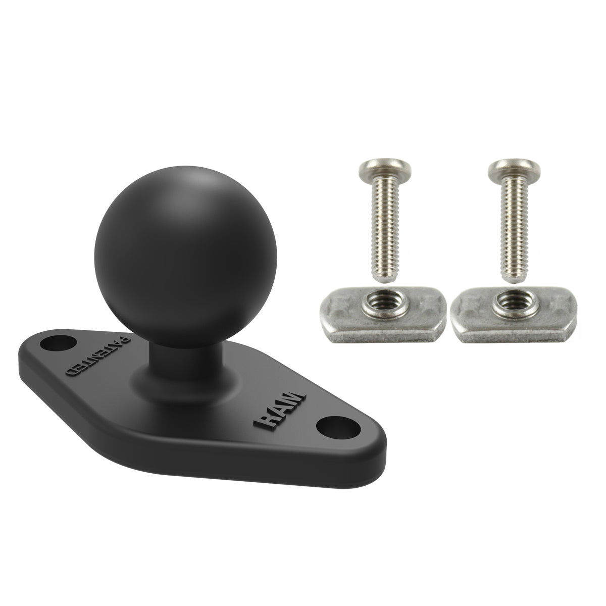 Adattatore a sfera RAM® con materiale di montaggio per pannello piatto - viti 3/4"