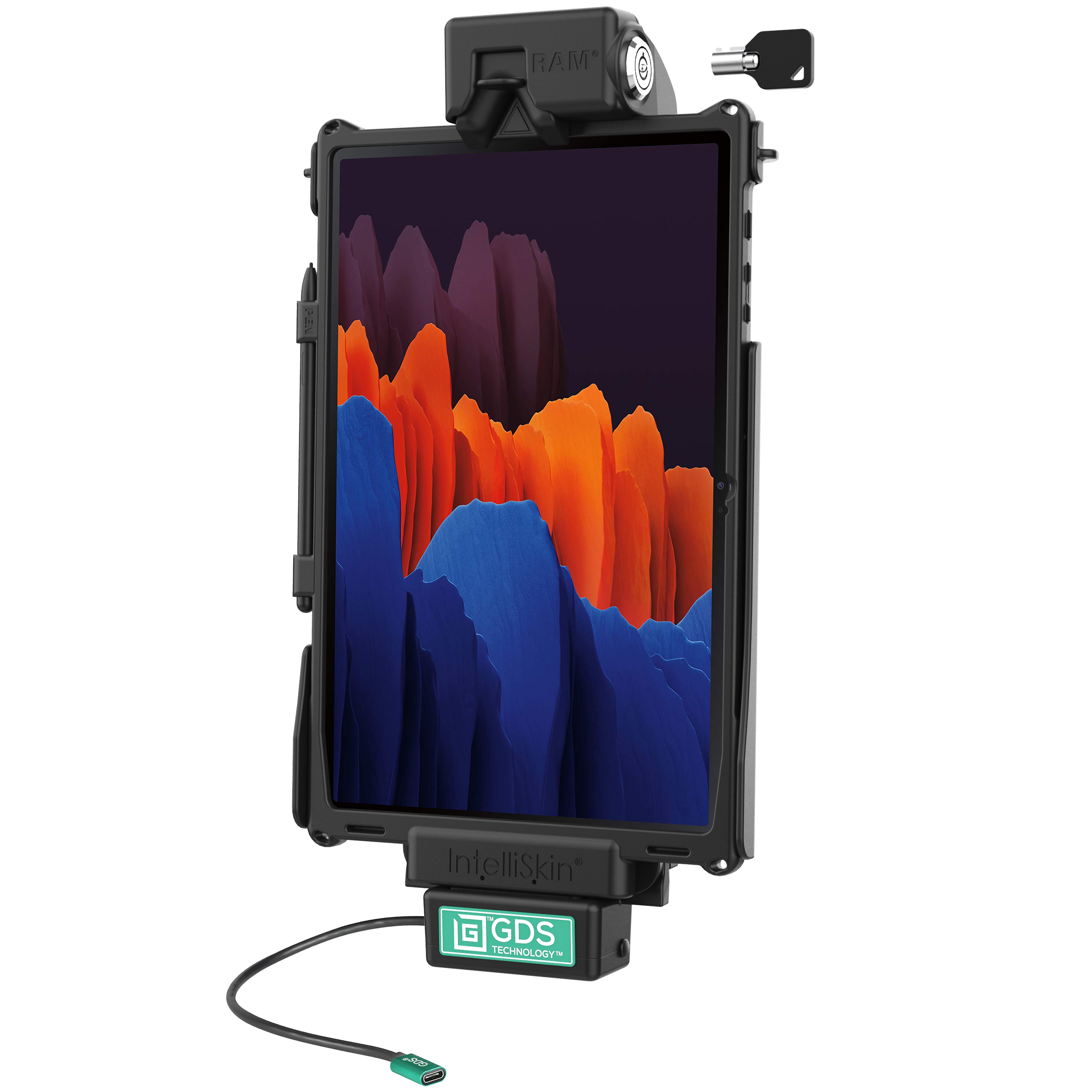 Vergrendelbare GDS® Tough-Dock™ voor Samsung Tab S10+, S9+, S8+ & More