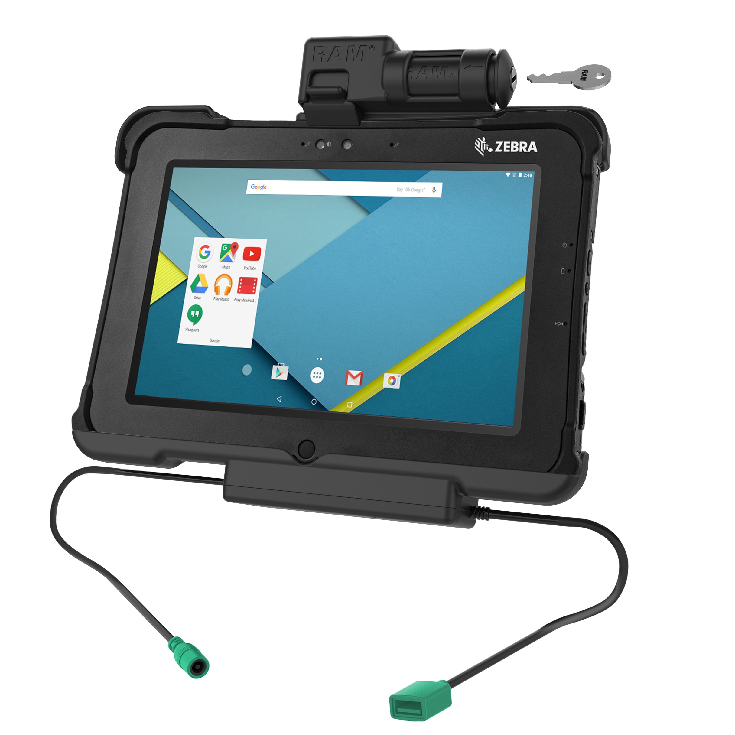 GDS® dock met sleutelslot, voeding + data voor Zebra XSLATE L10