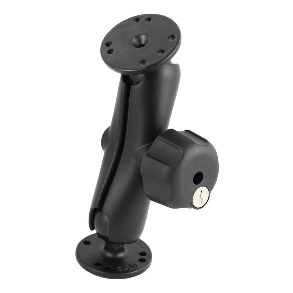 RAM® dubbele kogelhouder met knop met sleutelslot – C-formaat medium