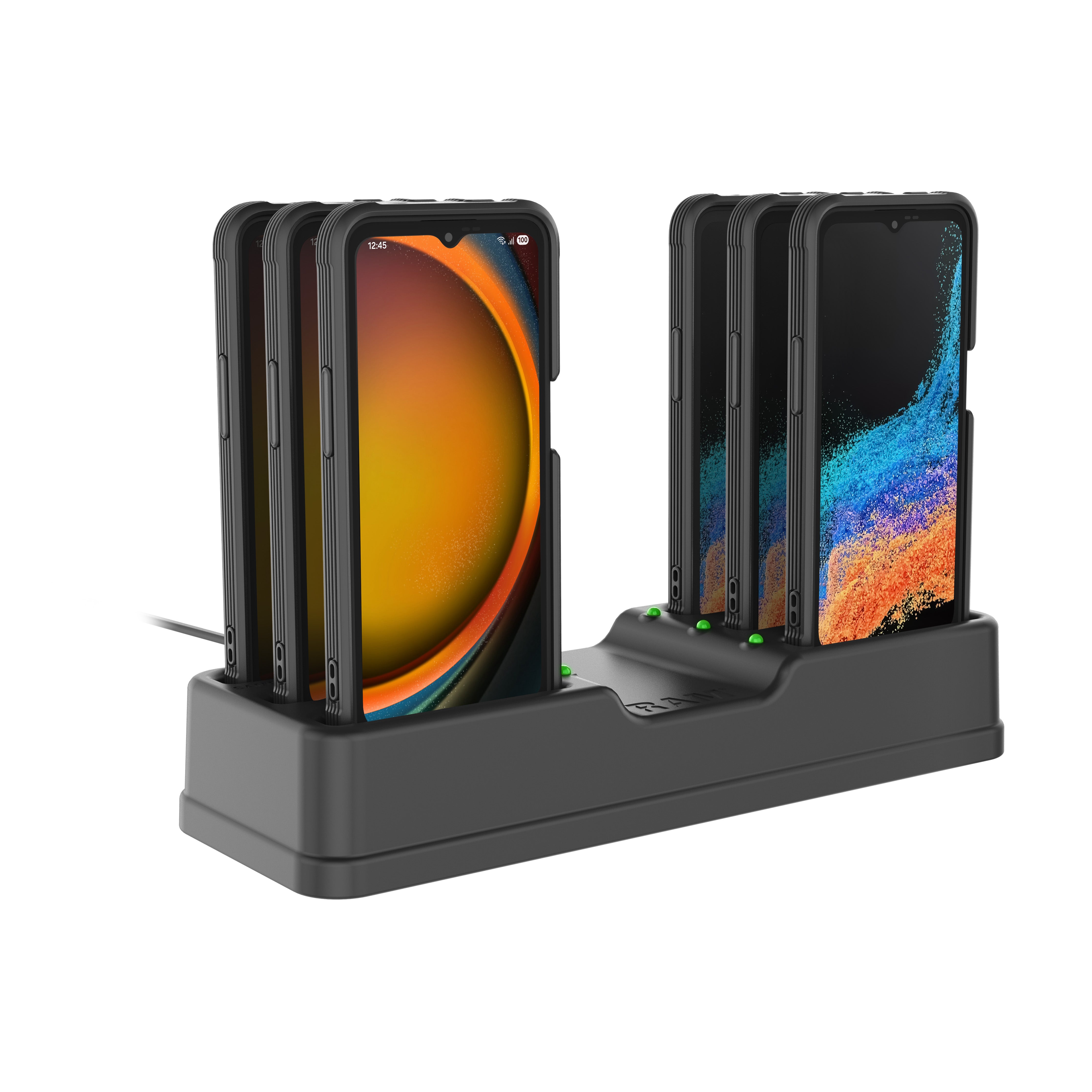 RAM® 6-poorts dock voor XCover7, 7 Pro & 6 Pro met OEM- of RAM® Skin™
