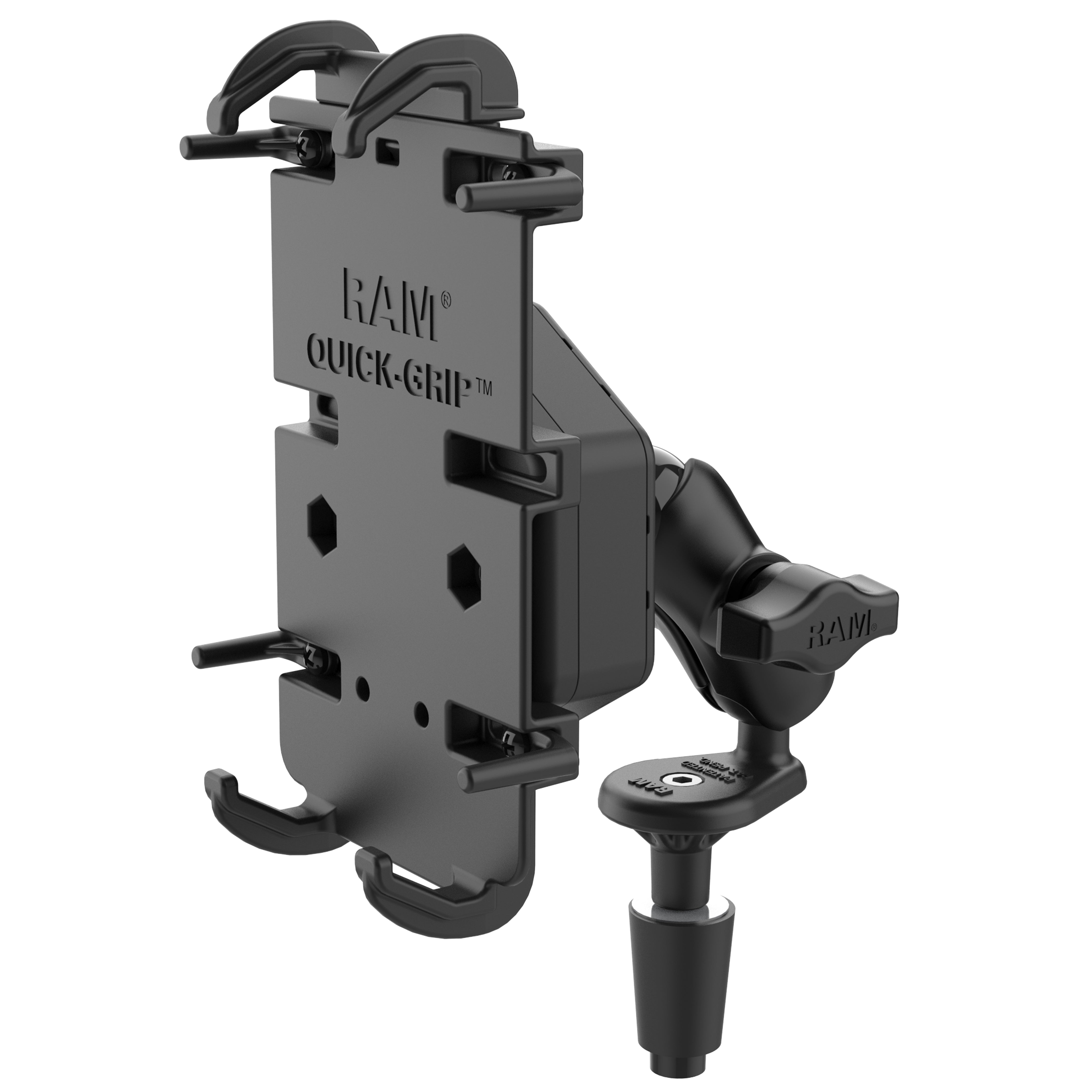 RAM® Quick-Grip™ XL telefoonhouder met Vibe-Safe™ en vorkstuurbasis - kort
