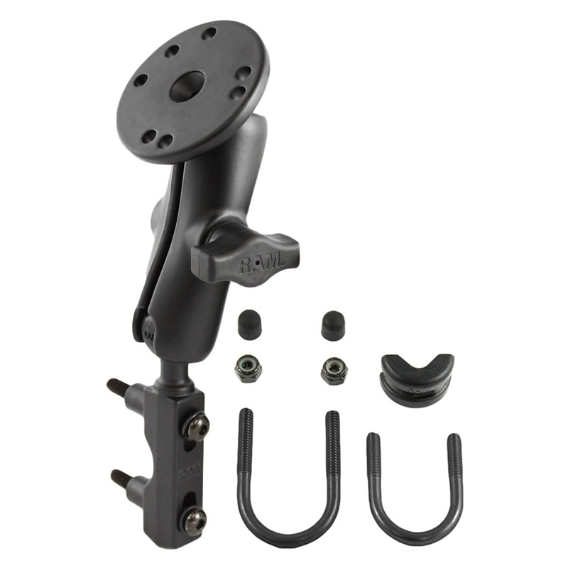 Soporte RAM® para depósito de freno/embrague de moto con placa redonda