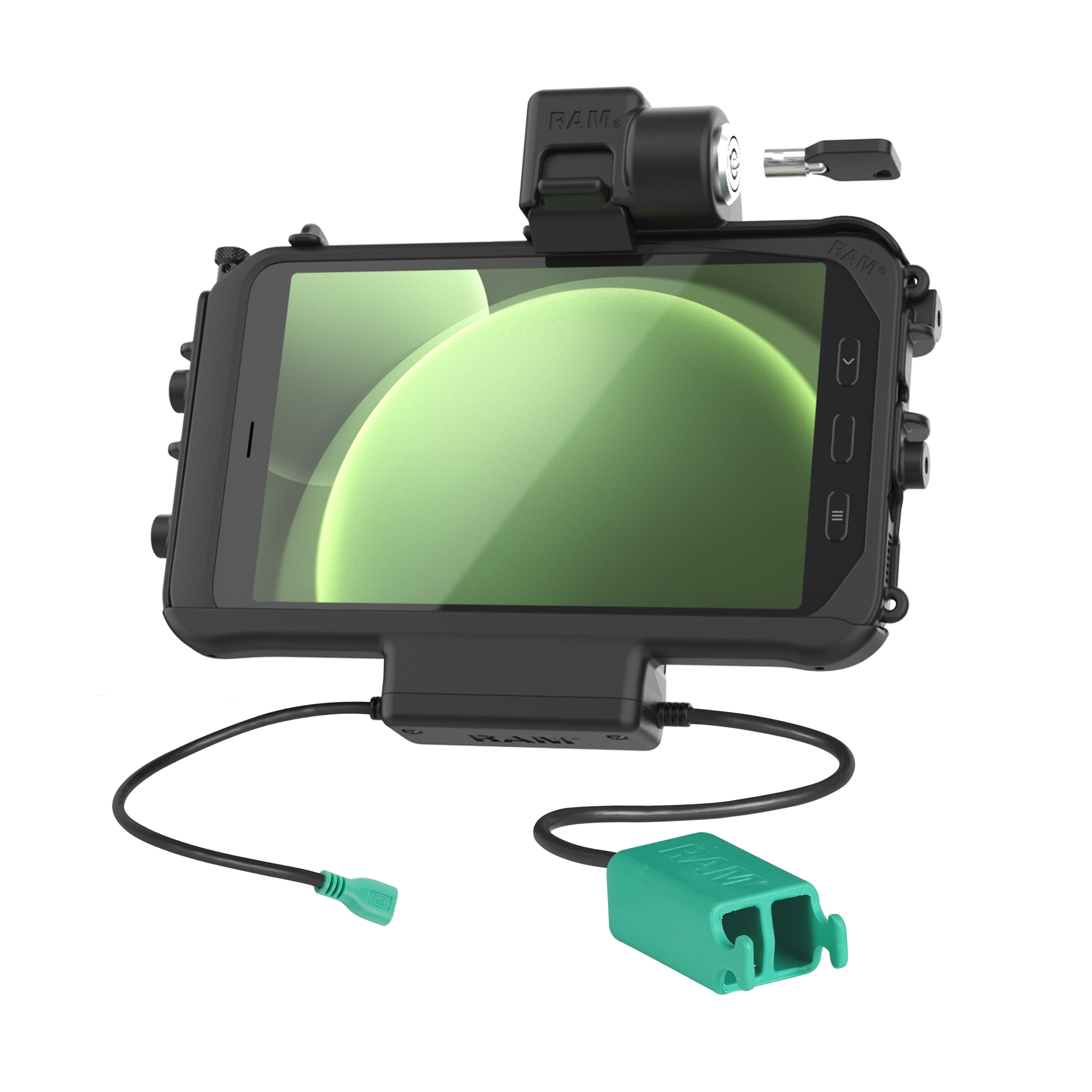 RAM® Thin-Dock™ lockable power + dual USB dock for Tab Active5 & 3