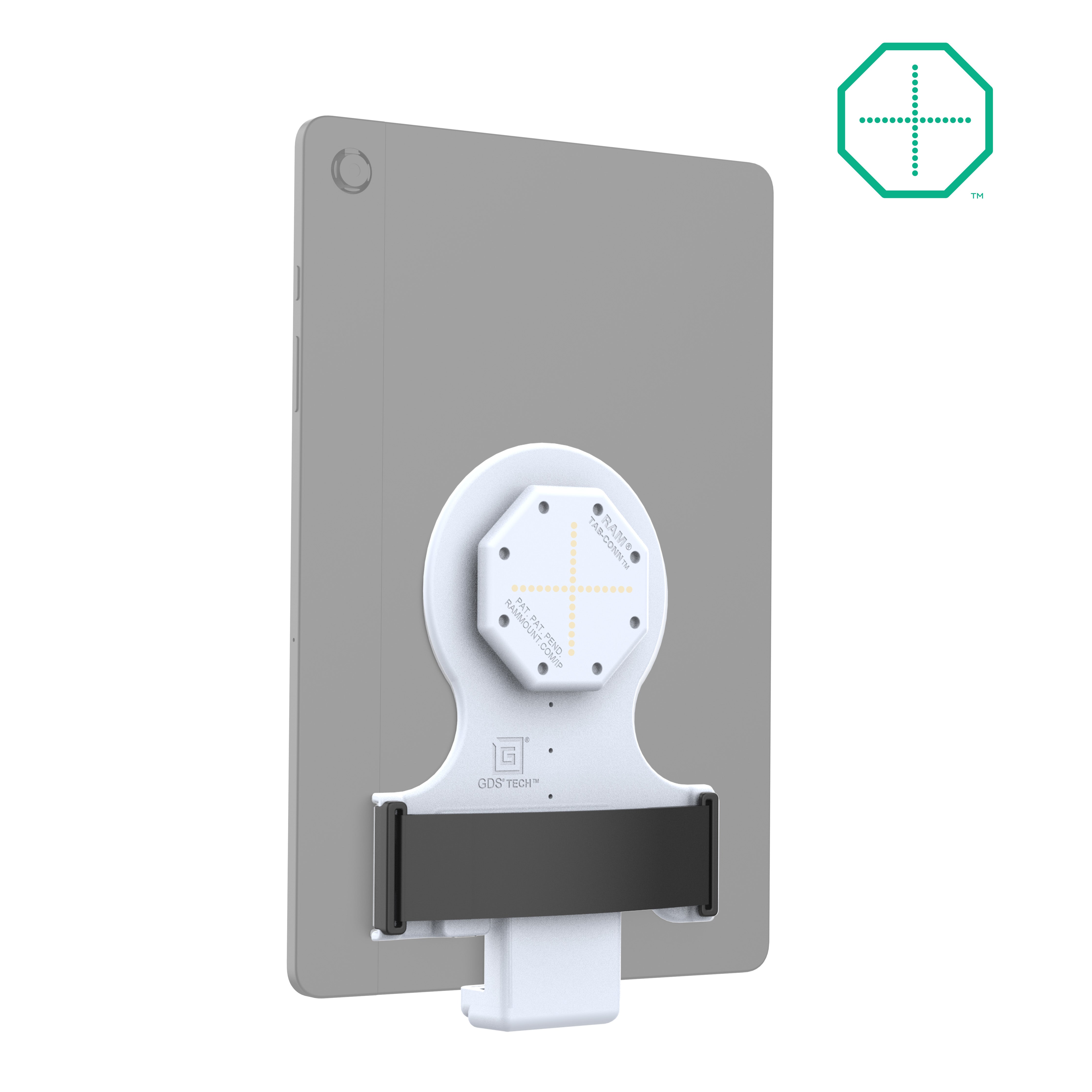 GDS® Tab-Conn™ voor tablets zonder hoes (Rear Pogo Pads) - Grijs