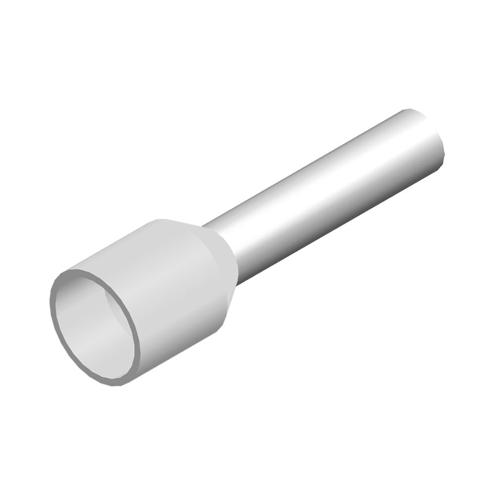 Terminalrør 0,5 mm² isoleret hvid