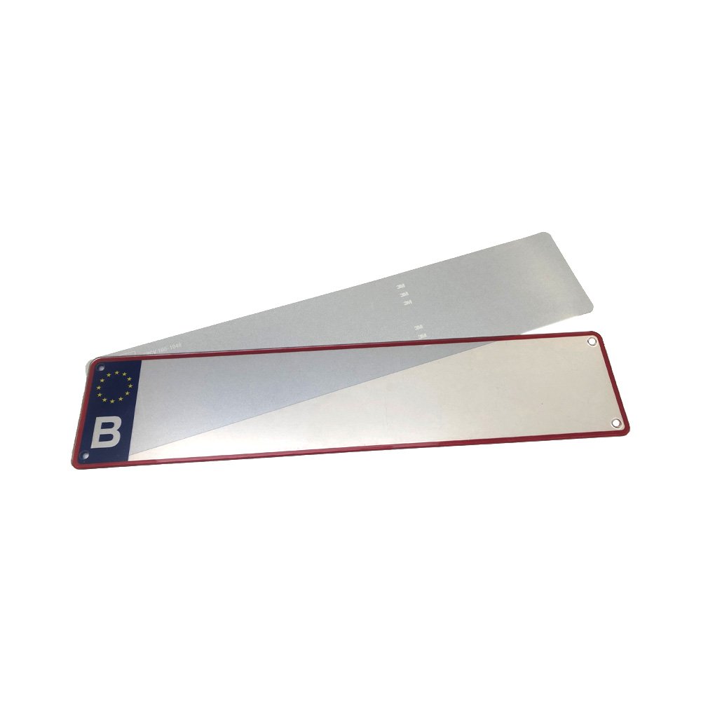 Nummerplaat plexi + film B 52x11cm 3M