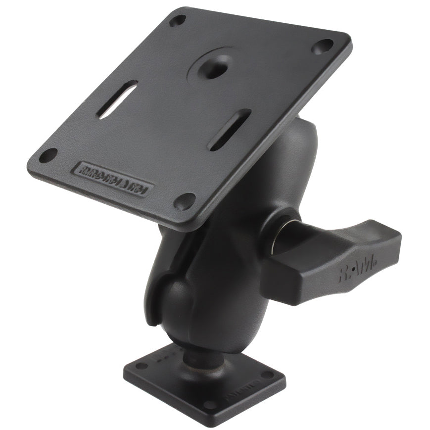 RAM® support à double rotule avec plaque VESA 75x75mm et plaque AMPS