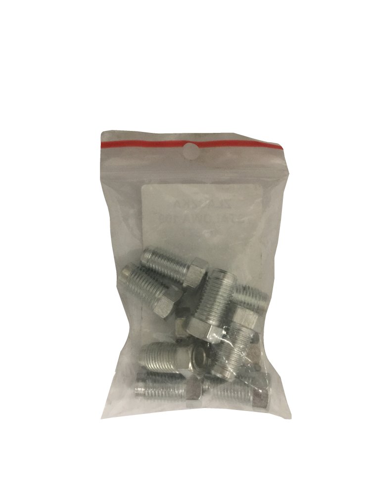 Nippels 3/8" 24UNF buitendraad voor 4,75mm remleiding (10 stuks)