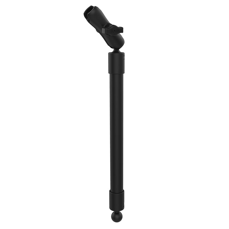 RAM® 18" PVC-buisverlengstuk met kogeluiteinden & dubbele komarm