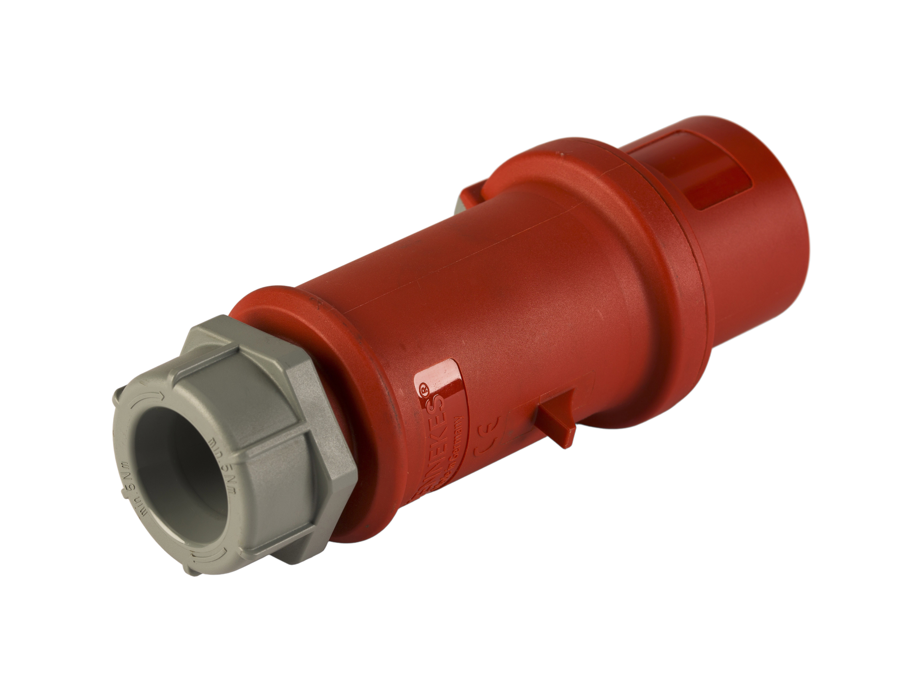 Plugg rød CEE 380 32 A-6H 3+PE MAN - 011052