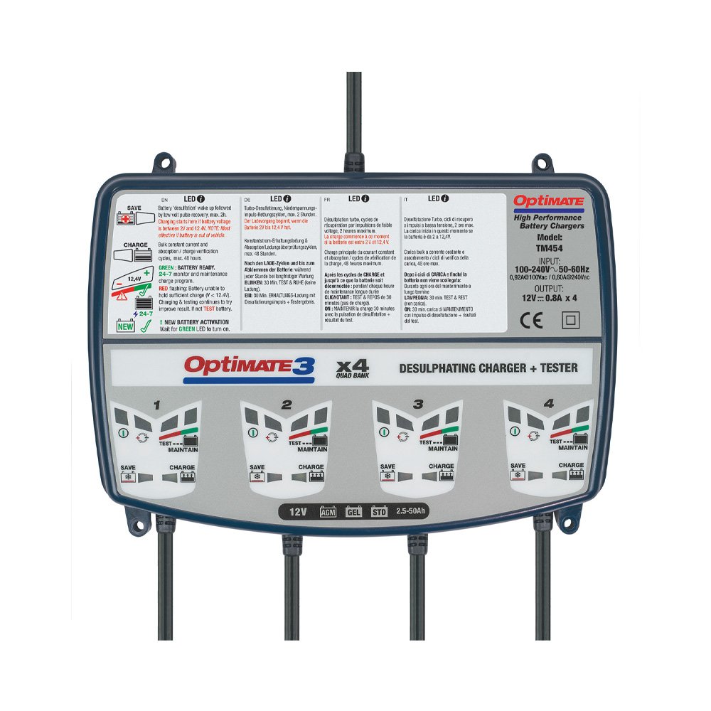 Druppellader OptiMate 3x4 12V 0,8A Silver