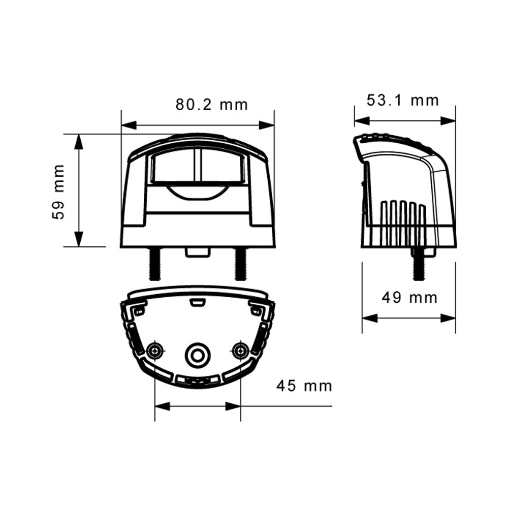 Éclairage de plaque LED 9-32V 1m flat cable topped