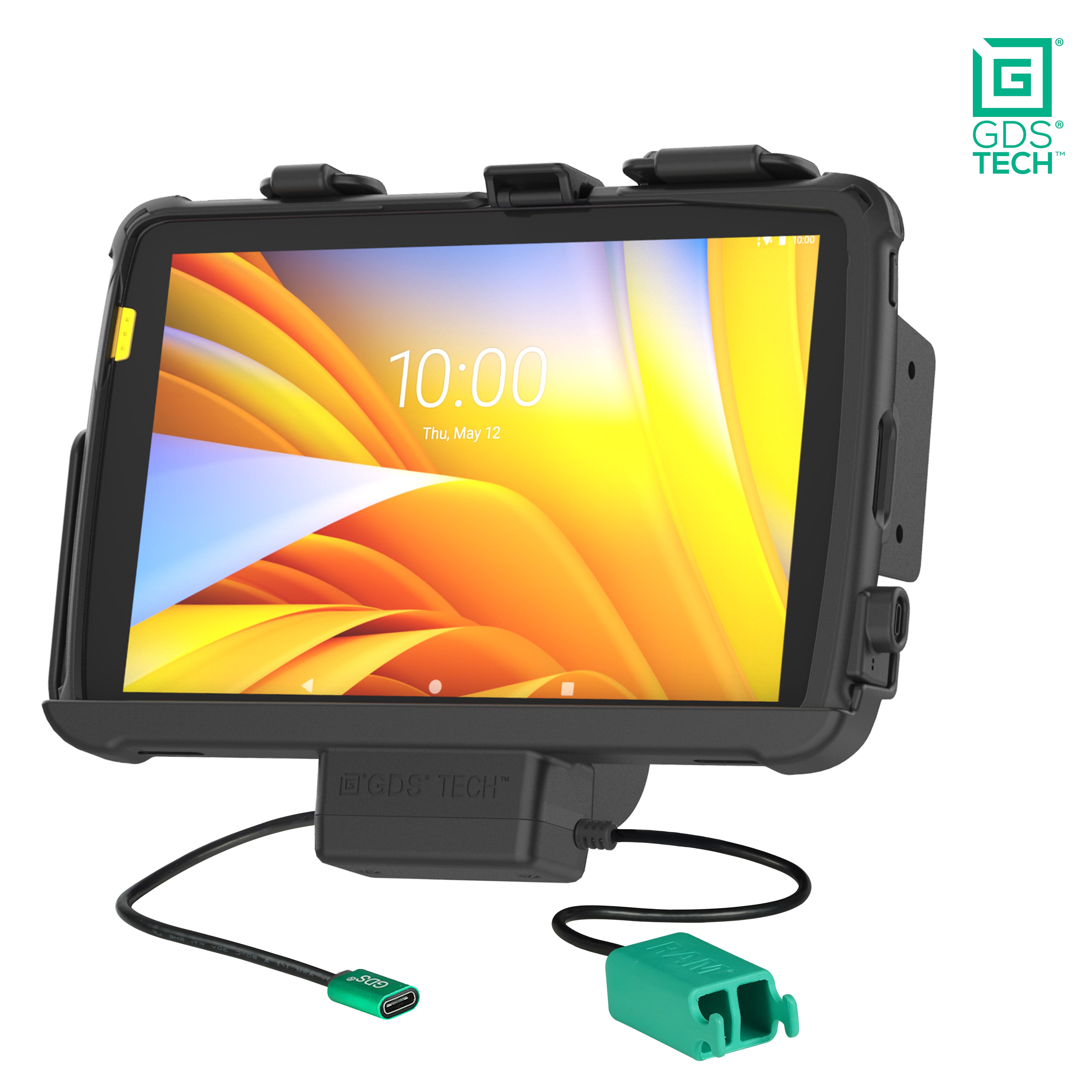 GDS® voedings- + dubbele USB-dock voor Zebra & ET4x 10" met IntelliSkin®