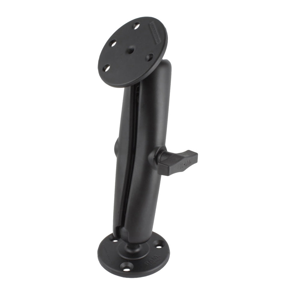 RAM® dubbele kogelhouder met grote ronde platen