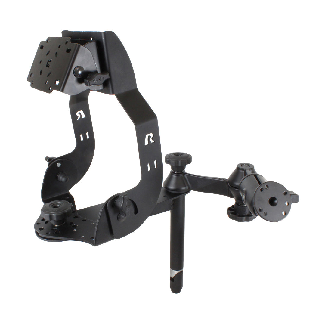 Support d'écran MDT RAM® avec bride longue, bras pivotants & poteau supérieur 8"