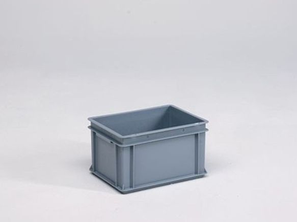Euronorm stacking box, Normbox, 400x300x220 mm, 20 litres grey virgin plastic