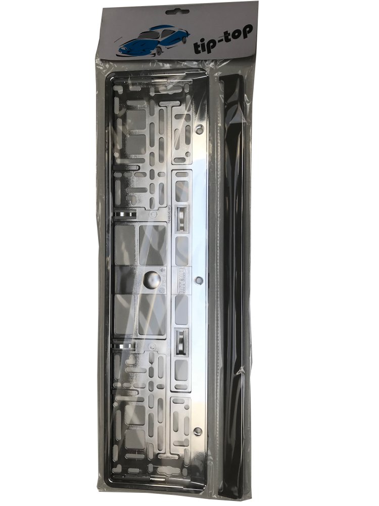Nummerplaathouder blister klik-in Full Chrome