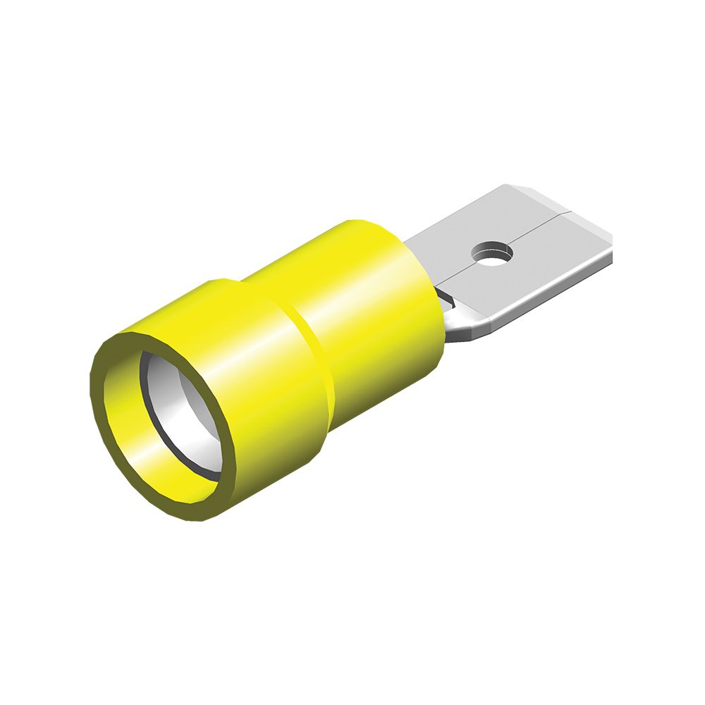 Cosse 6,3mm mâle jaune 840